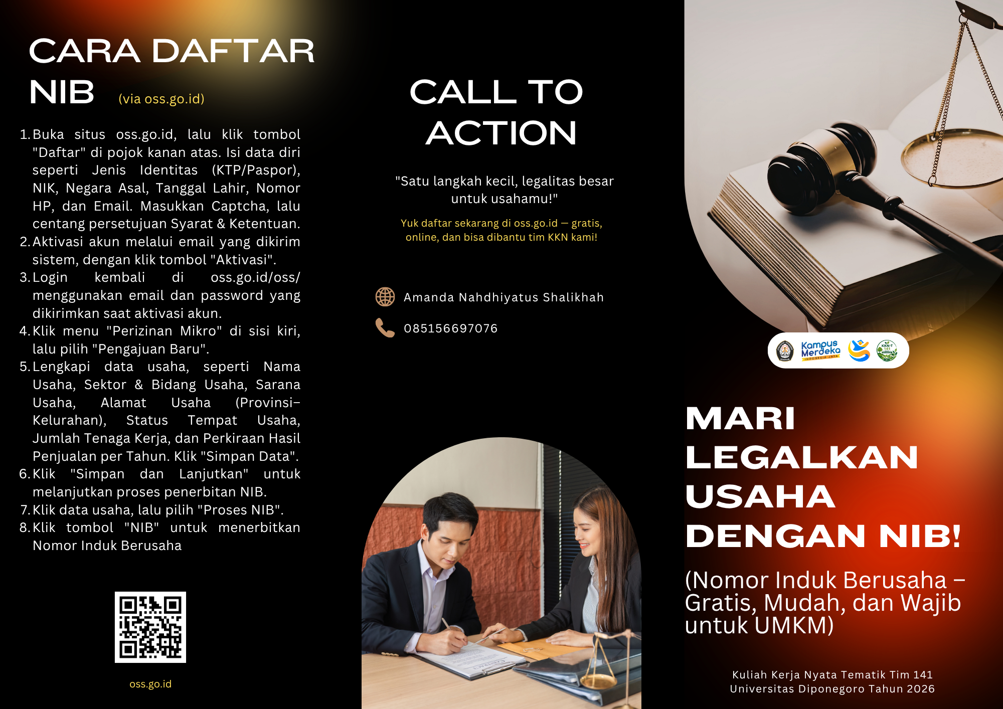 Leaflet Informasi NIB (Bagian 2: Cara Daftar dan Call to Action)